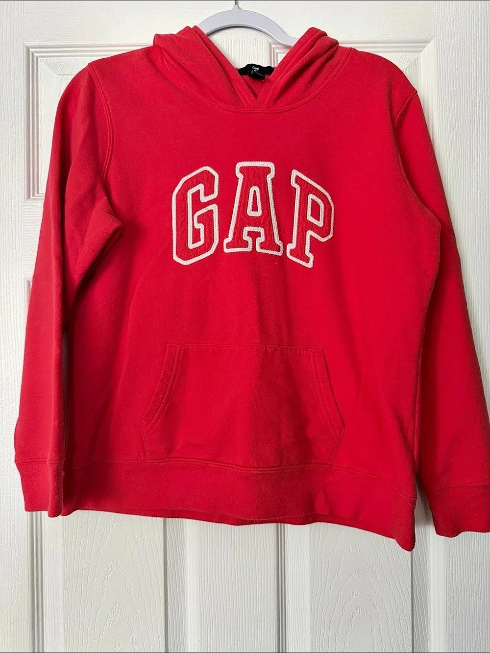 Gap VintageSoft Arch Logo Hoodie Kids Large Red